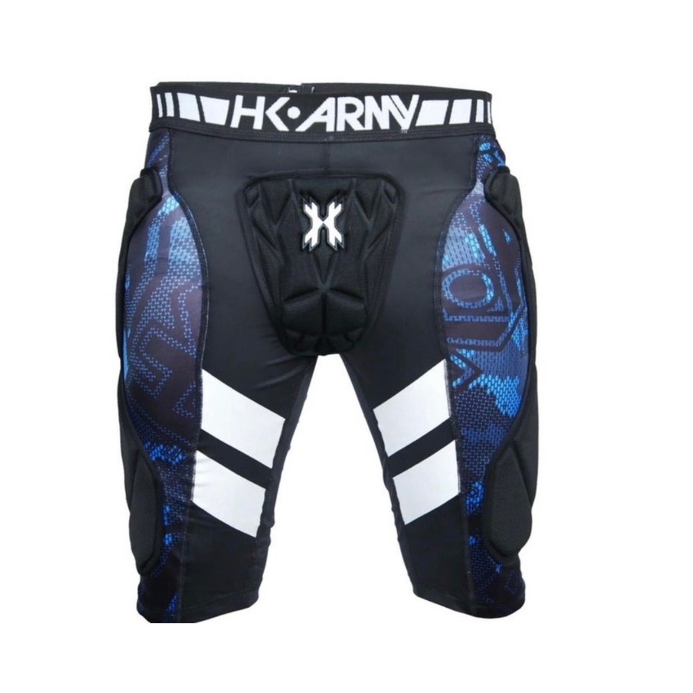 HK Army Crash Padded Shorts Mens S/M NWOT Blue Black Compression Paintball